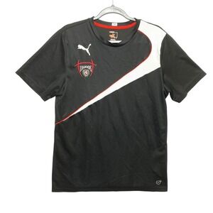Puma Jersey Mens Large Black Red White Short Sleeve Legends Dry Cell Soccer